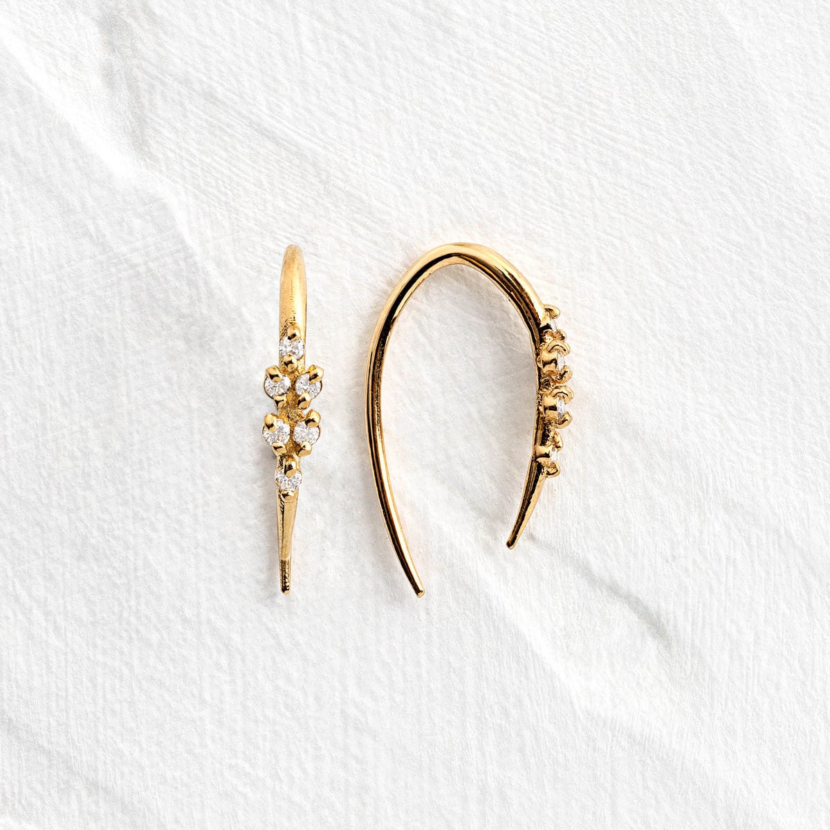 Pixie Threader Earrings in Diamond – The Demi